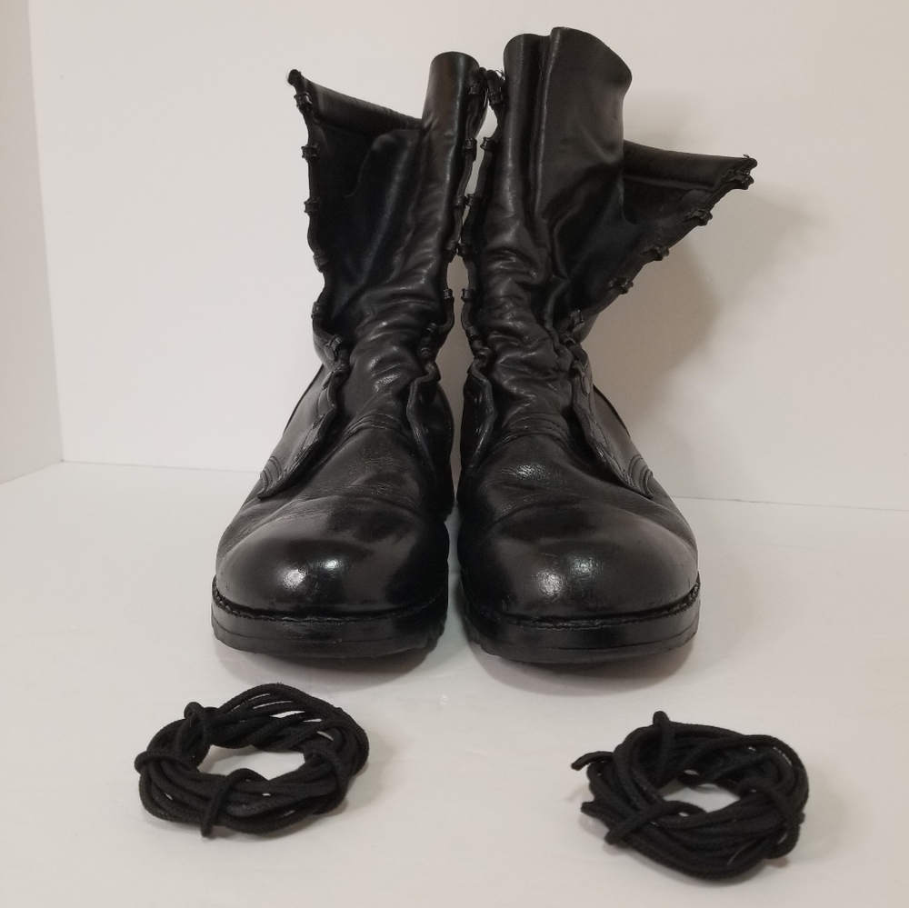 Military Boots Leather Army Steel toe black combat